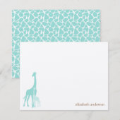 Cartes de remerciements pour la Giraffe Flat de ma (Devant / Derrière)