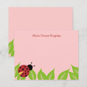 Cartes de remerciements pour l'anniversaire de Lit (Devant / Derrière)