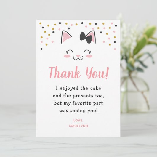 Cartes de remerciements pour les chats Kitty (Debout devant)