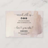 Cartes de remerciements pour les petites entrepris (Dos)