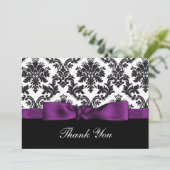 Cartes de Remerciements pourpres damas (Debout devant)