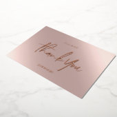 Cartes de Remerciements Real Foil Rosegold Pink (Rotation)