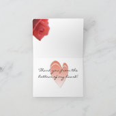 CARTES DE REMERCIEMENTS ROSE CORAIL (Intérieur)