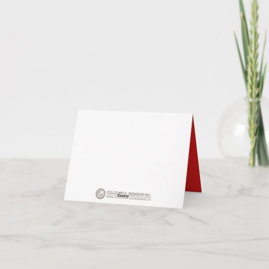 Cartes de remerciements rouges (Dos)