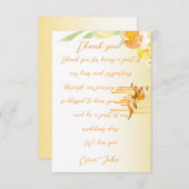 Cartes de remerciements simples (Devant / Derrière)