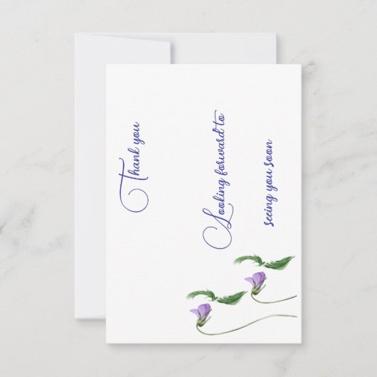 Cartes de remerciements simples (Devant)