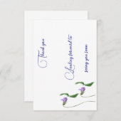 Cartes de remerciements simples (Devant / Derrière)