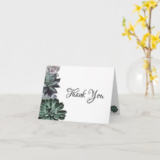 Cartes de remerciements succulents (Fleur jaune)