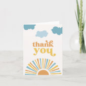 Cartes de remerciements Sun pliées (Devant)