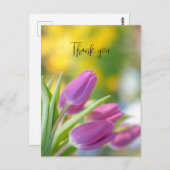 cartes de remerciements tulipes (Devant / Derrière)