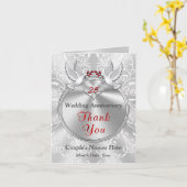 Cartes de remerciements uniques du 25e anniversair (Fleur jaune)