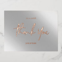 Cartes de Remerciements Véritable Pink Argent