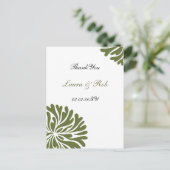 Cartes de remerciements vertes et blanches (Debout devant)