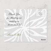 Cartes de remerciements vertes et blanches (Dos)