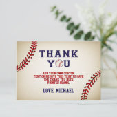 Cartes de Remerciements vintages De Baseball (Debout devant)