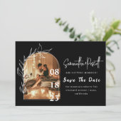 Cartes de Remise de Date Romantiques et Élégantes (Debout devant)