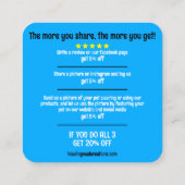 Cartes de remise en personne (Dos)