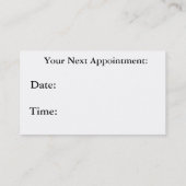 Cartes de rendez-vous (Dos)