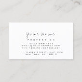 Cartes de rendez-vous Artiste maquillage noir blan (Dos)