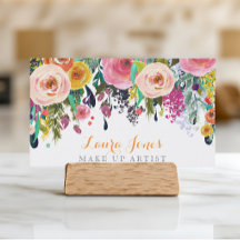 Cartes de Rendez-vous Artiste Peint Floral