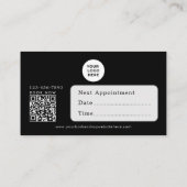 Cartes de rendez-vous avec code QR pour salon de c (Dos)