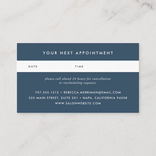 Cartes de rendez-vous Azure Wild (Dos)