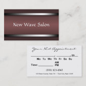 Cartes de rendez-vous bordeaux foncé (Devant / Derrière)