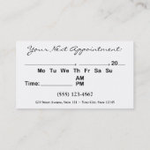 Cartes de rendez-vous bordeaux foncé (Dos)