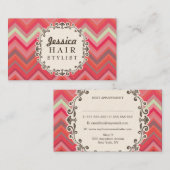 Cartes de rendez-vous Chevron Motif (Devant / Derrière)