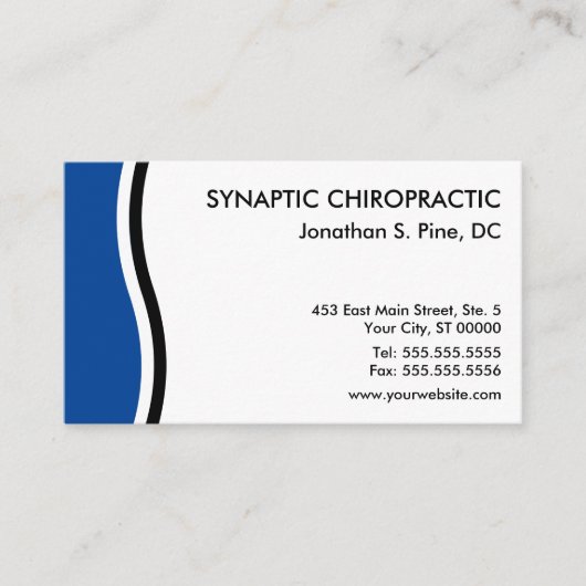 Cartes de rendez-vous chiropratique à deux tons (Devant)