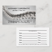 Cartes de rendez-vous chiropratiques avec graphiqu (Devant / Derrière)