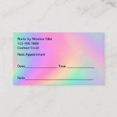 Cartes de rendez-vous client Manicure Nail Tech (Devant)