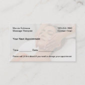 Cartes de rendez-vous d'affaires pour le massage b (Devant)