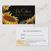 Cartes de rendez-vous d'affaires Sunflowers unique (Devant / Derrière)