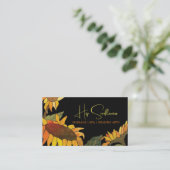 Cartes de rendez-vous d'affaires Sunflowers unique (Debout devant)