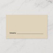 Cartes de rendez-vous de cabinet du médecin généri (Dos)