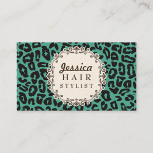 Cartes de rendez-vous de coiffeur d'empreinte de