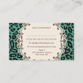 Cartes de rendez-vous de coiffeur d'empreinte de (Dos)