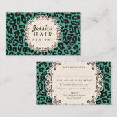 Cartes de rendez-vous de coiffeur d'empreinte de (Devant / Derrière)