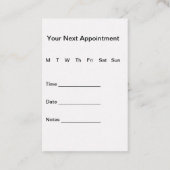Cartes de Rendez-Vous de Coiffeur Moderne Tendance (Dos)