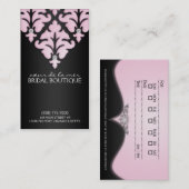 Cartes de rendez-vous de damassé de diamant de (Devant / Derrière)