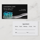 Cartes de rendez-vous de dentiste (Devant / Derrière)