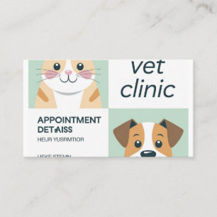 Cartes de rendez-vous de la Clinique Vet - Adorabl