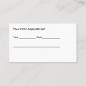 Cartes de rendez-vous de l'hôpital vétérinaire (Dos)