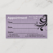 Cartes de rendez-vous de Madame coiffeur (Dos)