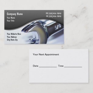 Cartes de rendez-vous de réparation mécanique auto