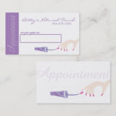 Cartes de rendez-vous de salon de clou (Devant / Derrière)