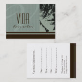 Cartes de rendez-vous de salon de coiffure (Devant / Derrière)