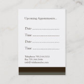 Cartes de rendez-vous de salon de coiffure (Dos)