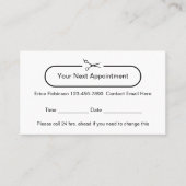 Cartes de rendez-vous de styling de cheveux Cool B (Devant)
